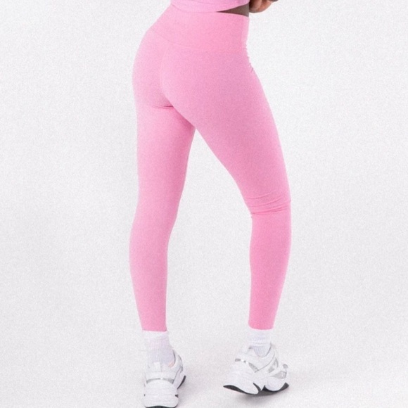 SASKI Pink Yoga High Rise Pants Leggings - Picture 3 of 9